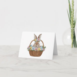 Påskhare Rabbit i Påsk Basket BLANK Kort