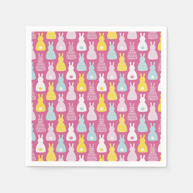 Påskhare Rabbit mönster Pappersservett (Framsidan)