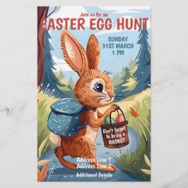 Påskhare Rabbit - Påskägg Hunt Flygblad