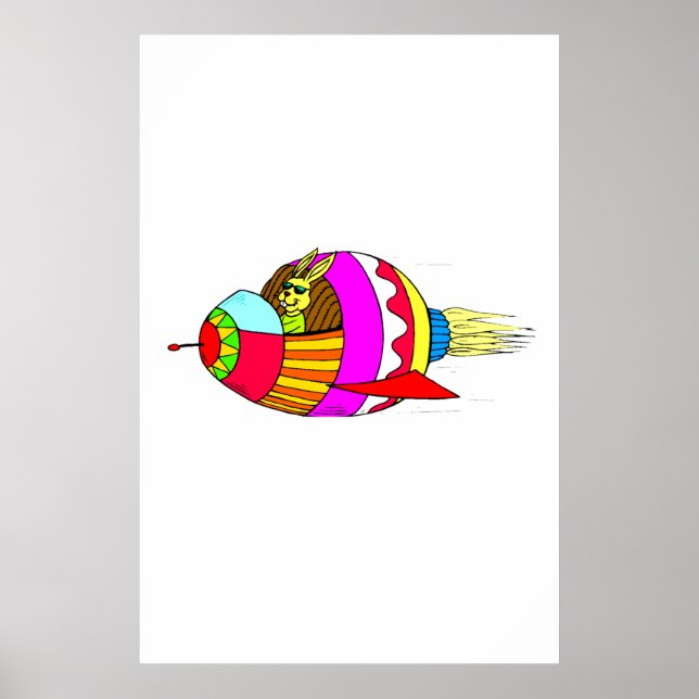 Påskhare Rocketeer Poster (Framsidan)