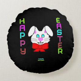 Påskhare runda Dekorativ kudde