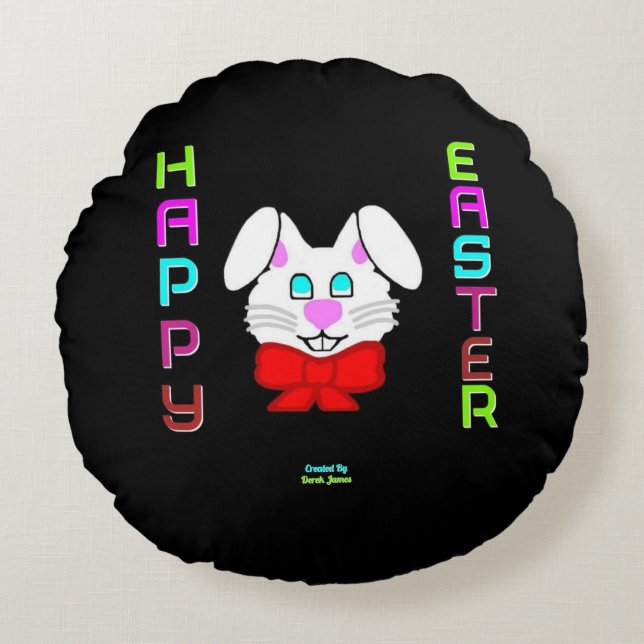 Påskhare runda Dekorativ kudde (Framsidan)