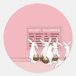 Påskhare Runt Klistermärke