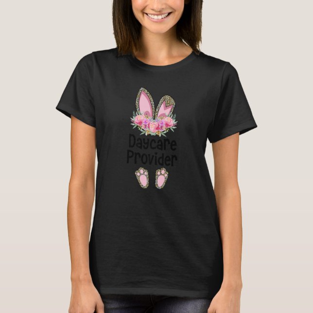 Påskhare School Rabbit Team Leopard Daycare Pr T Shirt (Framsida)