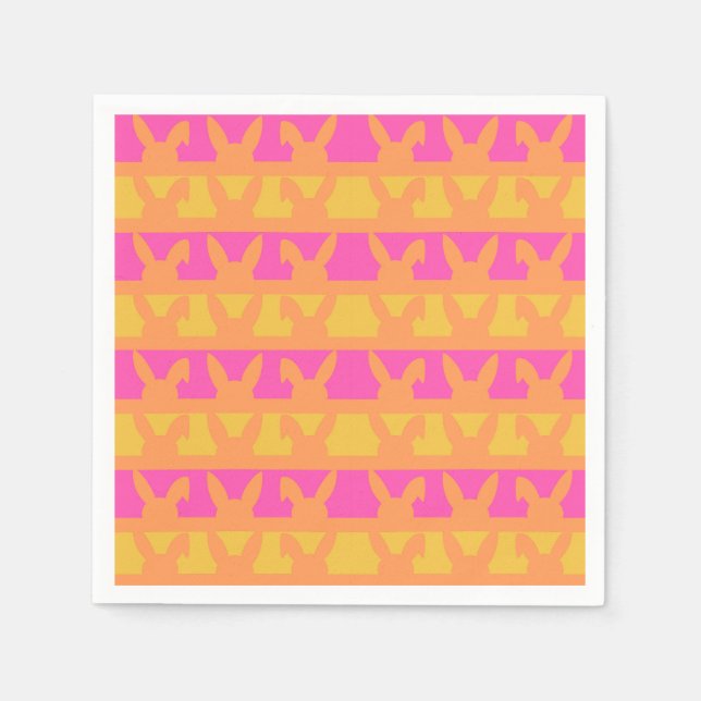 Påskhare silhouette mönster pappersservett (Framsidan)