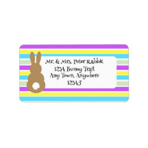 Påskhare Silhouette-returadressetikett