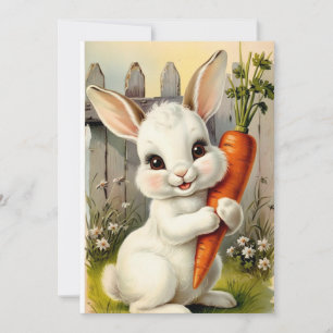 Påskhare Skriv ut Neutralten Cute Påsk Rabbit Inbjudningar