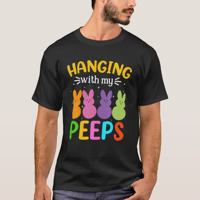 Påskhare som hänger med min Pëp Påsk-dag 202 T Shirt (Framsida)