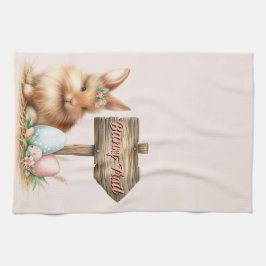 Påskhare-spår Kökshandduk