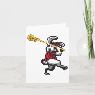 Påskhare Spela upp lacrosse Kort