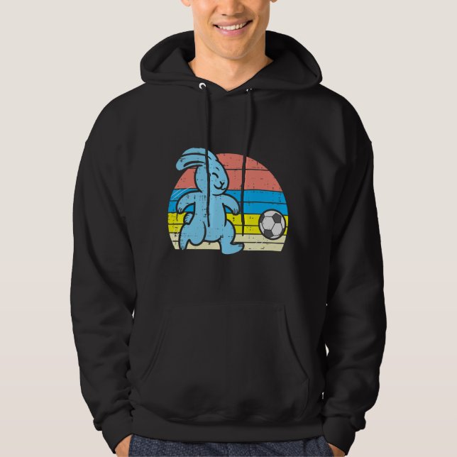 Påskhare Spelare Retro Football Boys Gi Hoodie (Framsida)