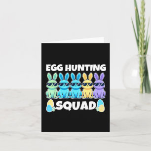 Påskhare Squad Humor Egg Hunting Day Kort