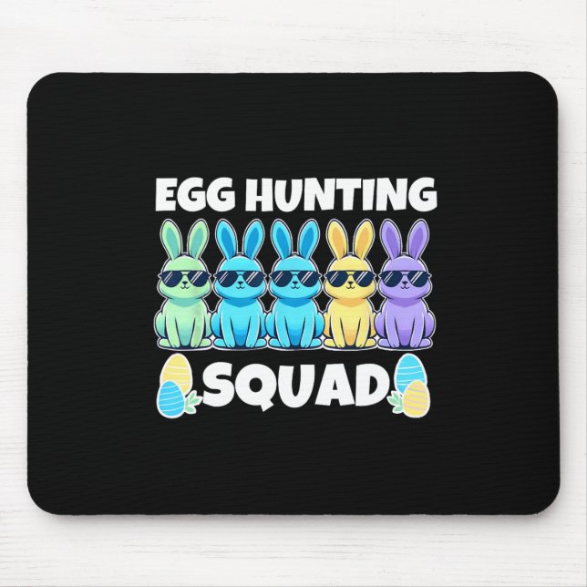 Påskhare Squad Humor Egg Hunting Day Musmatta (Framsidan)