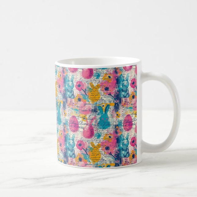 Påskhare Stänk: Lycka till Kaffemugg (Höger)