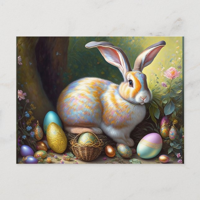 påskhare stil vykort (Framsida)