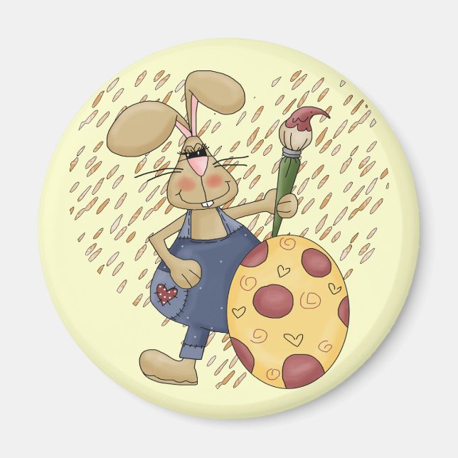 Påskhare T-skisser och -gåvor Magnet (Framsidan)