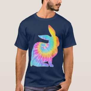 Påskhare Tie Dye Retro Egg Hunt T Shirt