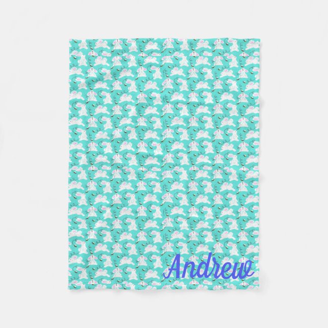 Påskhare Ull Lap Blanket för rullstol Fleecefilt (Framsidan)