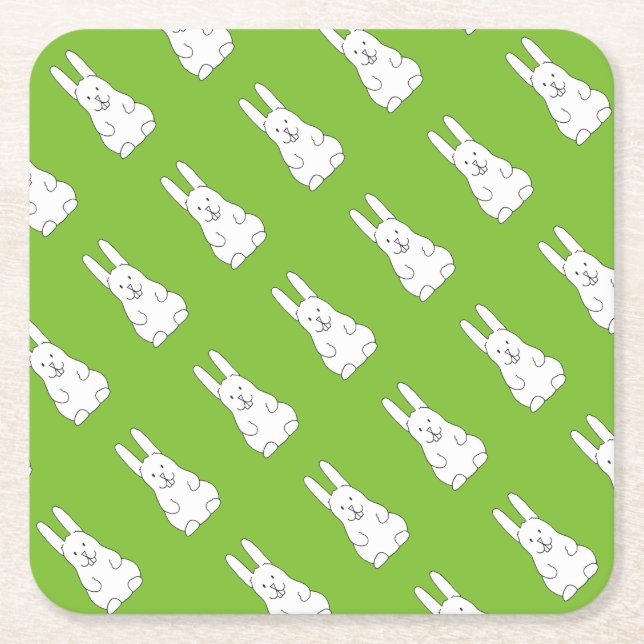 Påskhare Underlägg Papper Kvadrat (Framsidan)