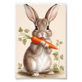 Påskhare Utskrivbar Vintage av väggkonst Fototryck