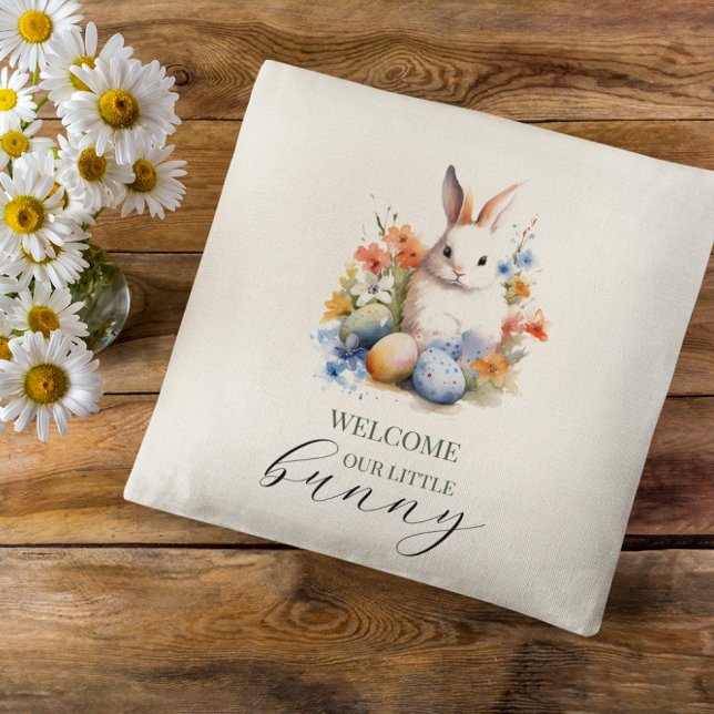Påskhare | Välkommen Little Bunny Kudde (Skapare uppladdad)