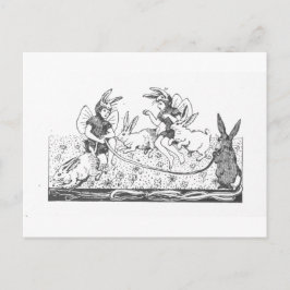 Påskhare Vintage Bok Illustration Vykort