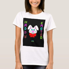 Påskhare Vit Baskisk T-skikt för kvinnor T Shirt