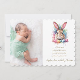 Påskhare WildblommGirl Boy Baby Shower Tack Kort