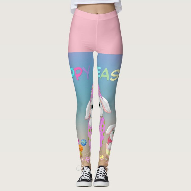 Påskharedamasker Leggings (Framsida)