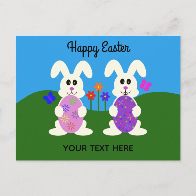 Påskharen #5 vykort (Framsida)