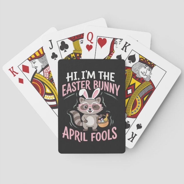 Påskharen aprilskämt casinokort (Baksidan)