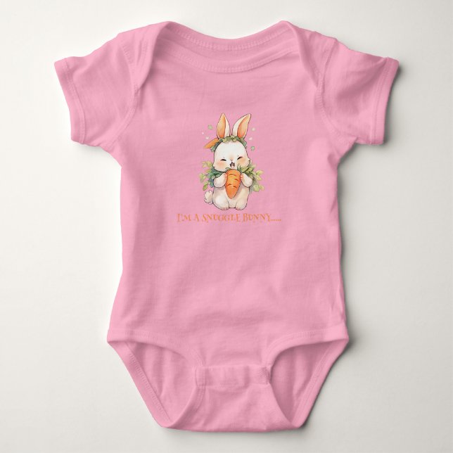 Påskharen äter en morot t shirt (Framsida)