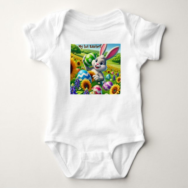Påskharen Baby Body T Shirt (Framsida)