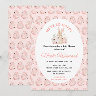Påskharen Baby Shower Inbjudningar