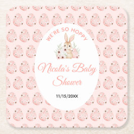 Påskharen Baby Shower Underlägg Papper Kvadrat