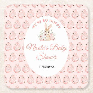 Påskharen Baby Shower Underlägg Papper Kvadrat
