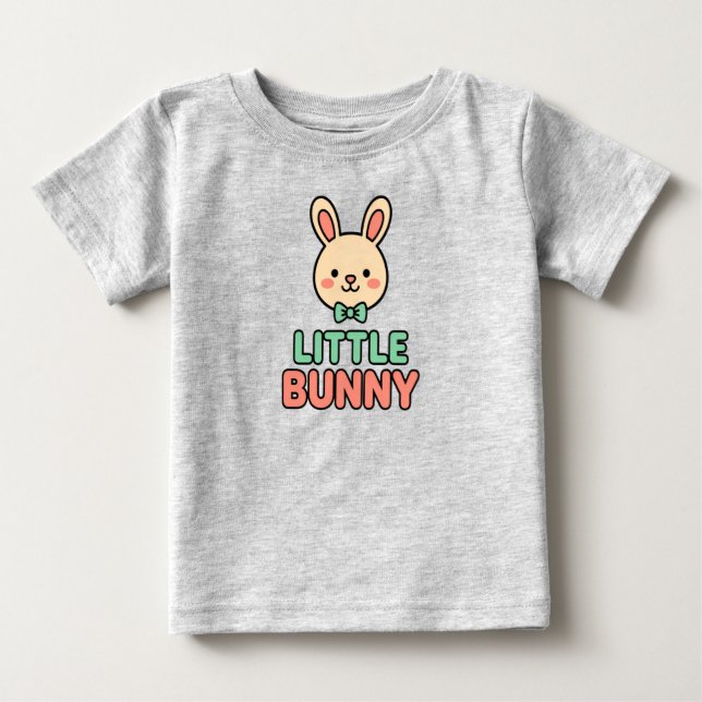 Påskharen babytröja Söt liten kanin småbarnströja T Shirt (Framsida)