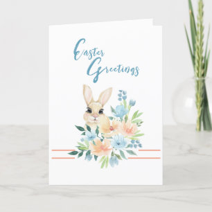 Påskharen Blomsterbukett Högtidskort Helgkort