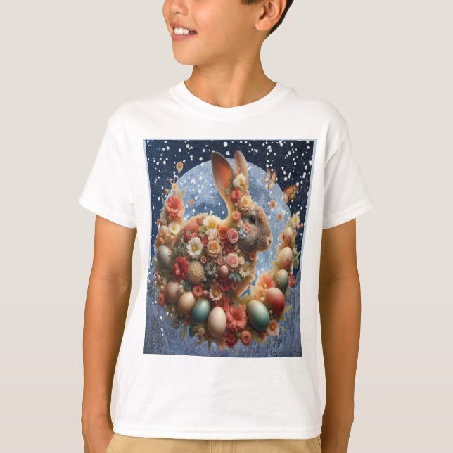 Påskharen Blossom Bunny  T Shirt (Framsida)