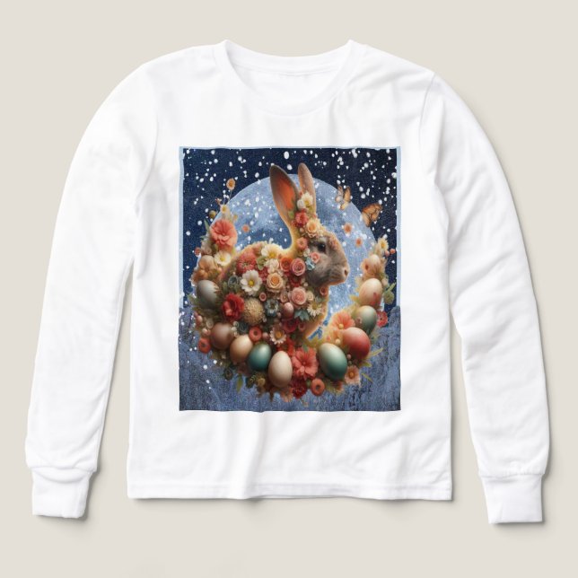 Påskharen Blossom Bunny  T Shirt (Design framsida)