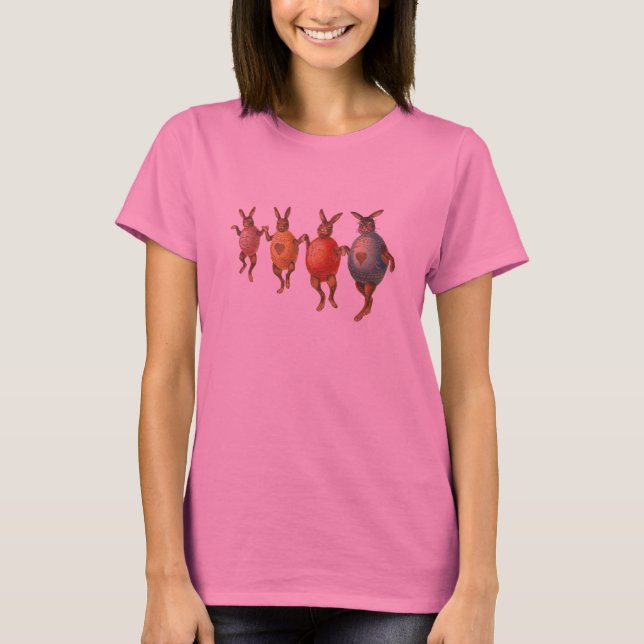 Påskharen Dansande Ägg T Shirt (Framsida)