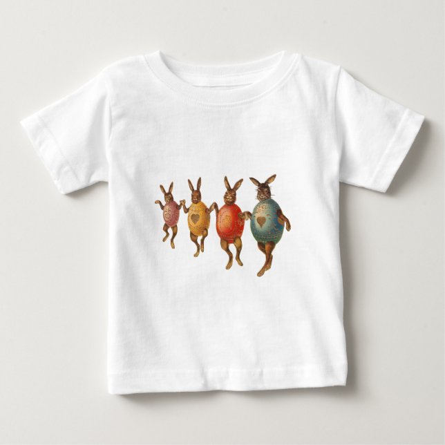 Påskharen Dansande Ägg Tee Shirt (Framsida)