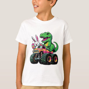 Påskharen Dino på lastbil Trex pojkar barn småbarn T Shirt