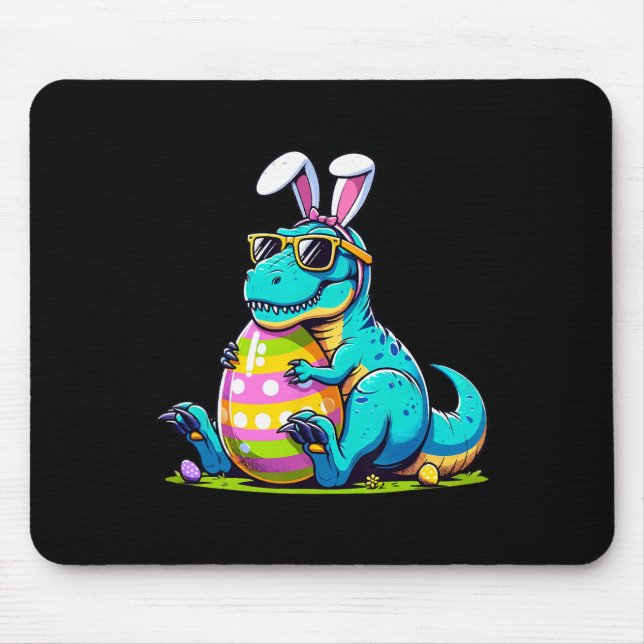 Påskharen dinosaur ägg Glad Eastrawr T Rex Kid Musmatta (Framsidan)