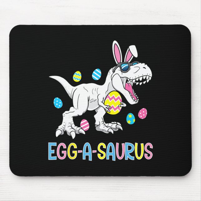 Påskharen Dinosaurieägg A Saurus Trex Pojkar Barn  Musmatta (Framsidan)