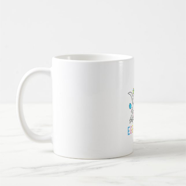 Påskharen Dinosaurieägg A Saurus TRex Pojkar  Kaffemugg (Vänster)