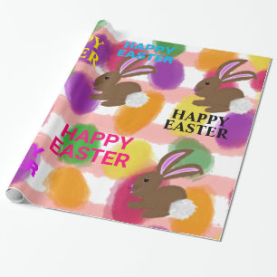 Påskharen Färgade Ägg Presentpapper