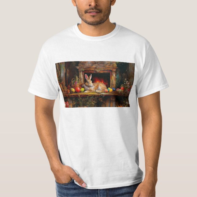 Påskharen Färgglada påskägg  T Shirt (Framsida)