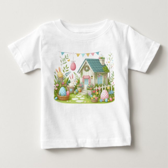 “Påskharen för småbarn - T-Shirt för våren” (Framsida)