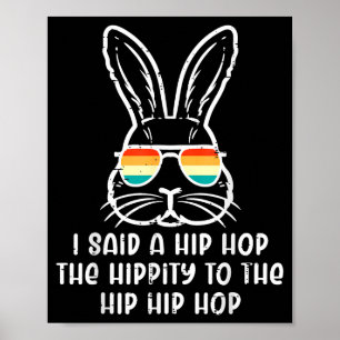 Påskharen Hip Hop Hippity Retro Män Pojkar Barn T Poster